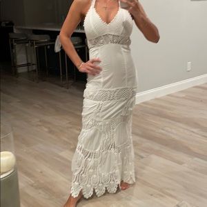 Halter top crochet dress
